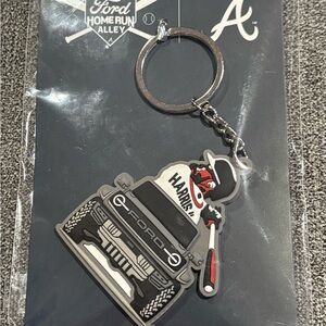 Ford Red and Black Keychain with Baseball Motif